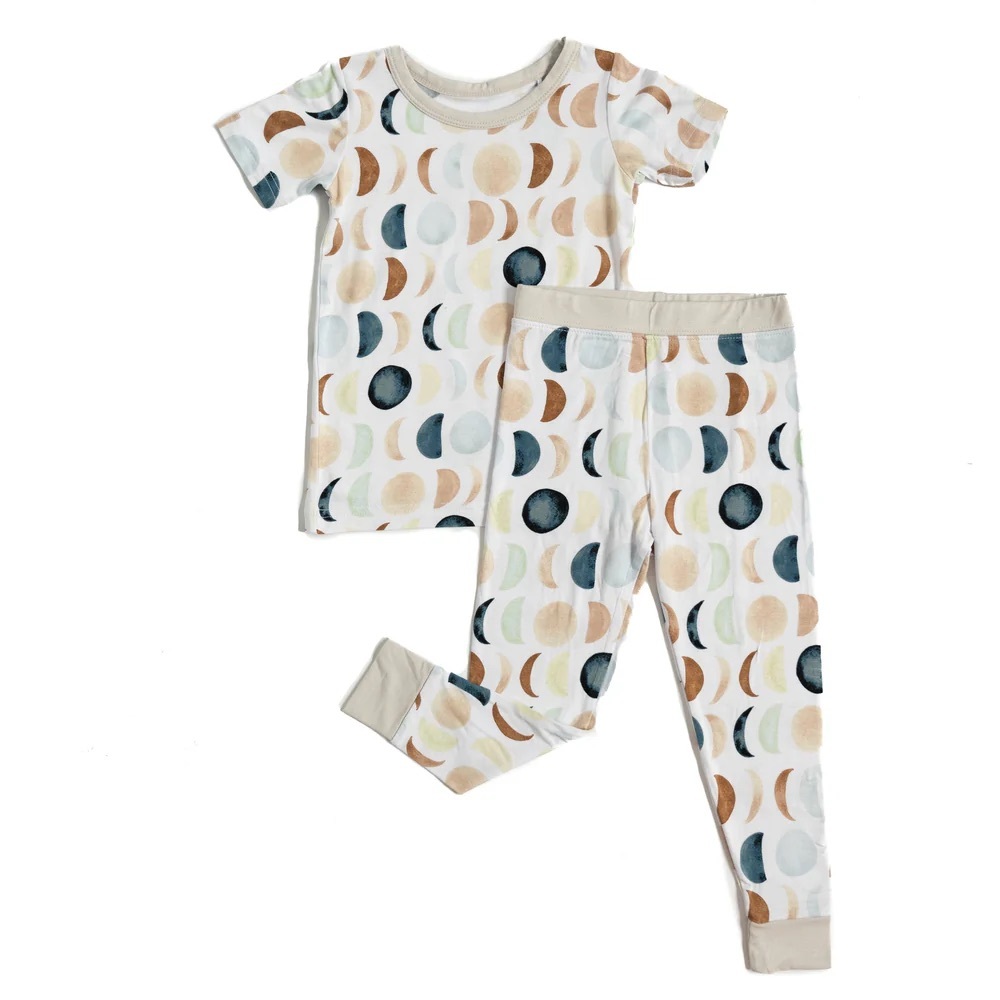 Little Sleepies Bamboo PJ set - Luna Neutral Print
